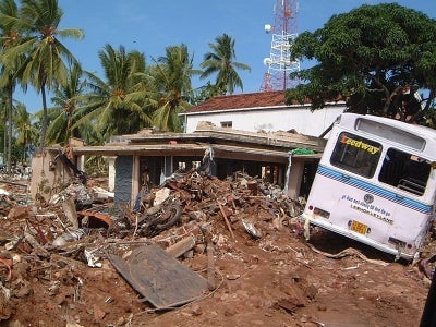 The beach at Hambantota, 2004