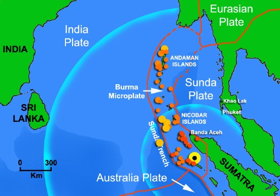 The 9.0 Mw earthquake epicentre
