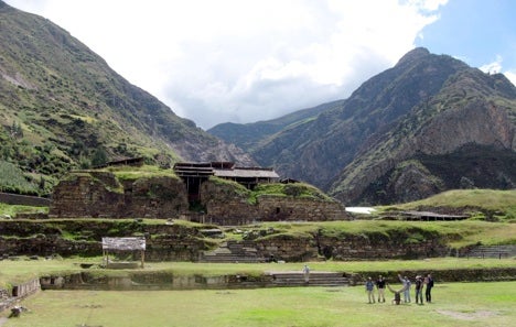 Plaza of Chavin de Huantar archeological site, now a United Nations World Heritage Site.