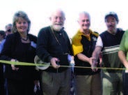 The “official” ribbon cutting ceremony. (From left to right; Brenda Halloran, Alan Morgan, David Johnston and Terry McMahon)