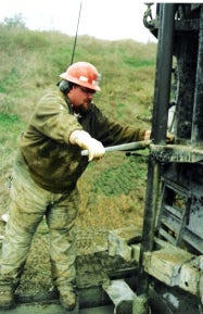 Man using drill
