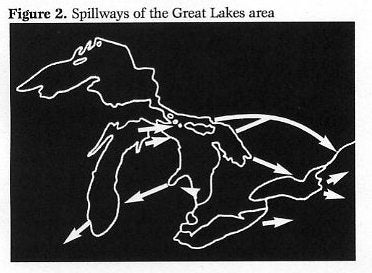 Spillways of the Great Lakes area.
