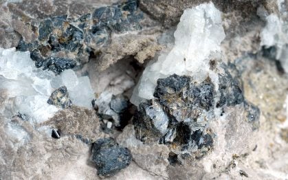 Sphalerite and calcite