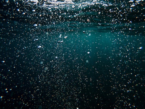 water bubbles in a sea