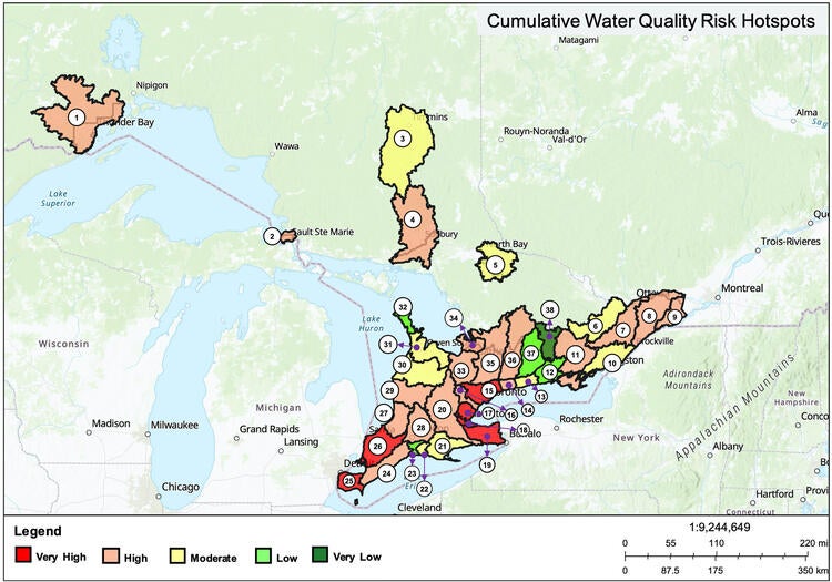  Cumulative water quality risk ratings
