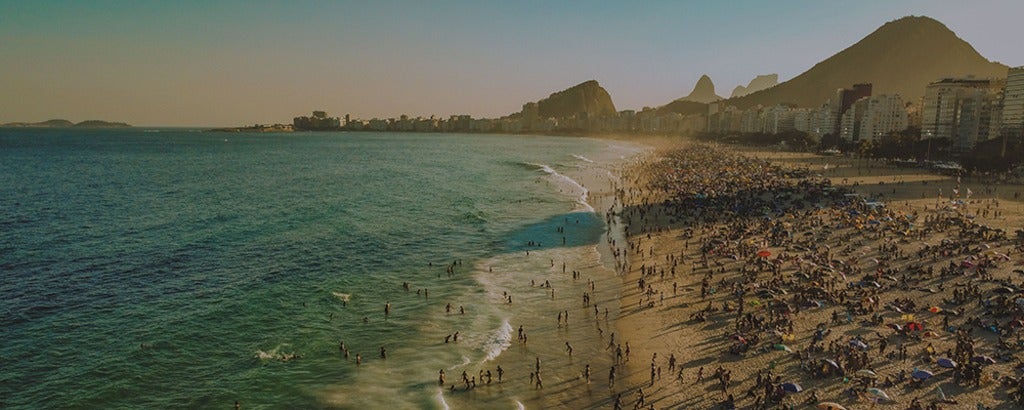 Aerial shot of beach