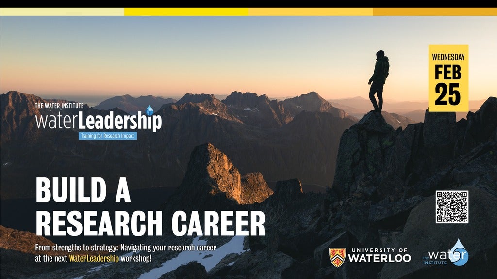 Researcher on mountain