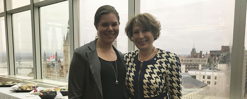 Christine Dow at Science Meets Parliament event in Ottawa