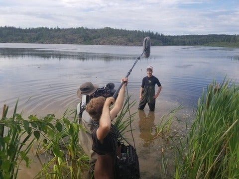 Mitchell Kay being interviewed for Parks Canada Documentary 