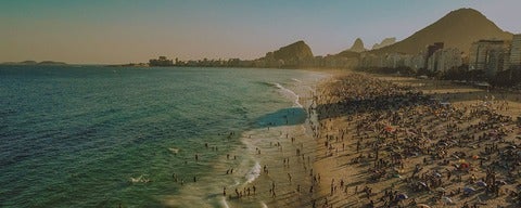Aerial shot of beach