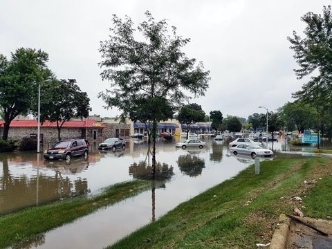flooding scene
