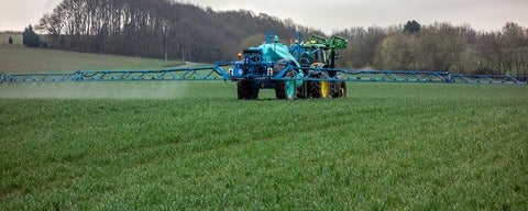 Spraying fertilizer