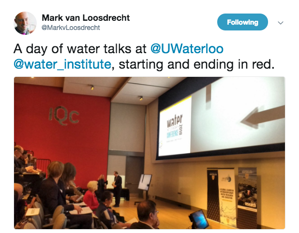 Water research conference tweet