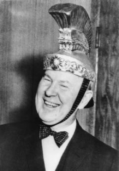 In the final weeks of his term as prime minister, Lester B. Pearson was persuaded to pose in a Warrior helmet.