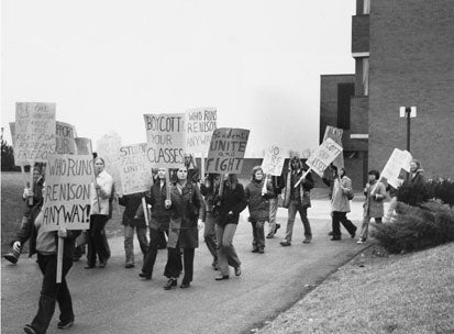 Renison students protest