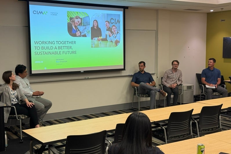 Attendees at the Career Panel & Networking Night with CIMA+