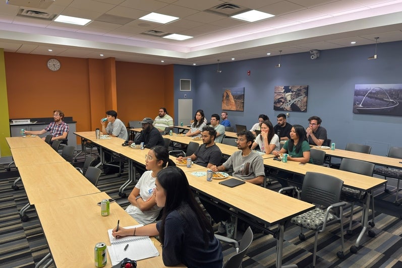 Attendees at the Career Panel & Networking Night with CIMA+