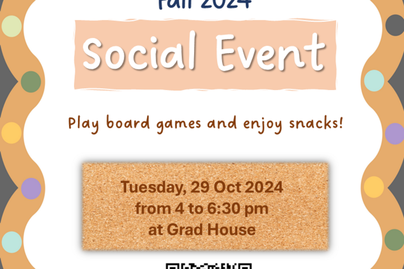 Poster describing the details about the social event