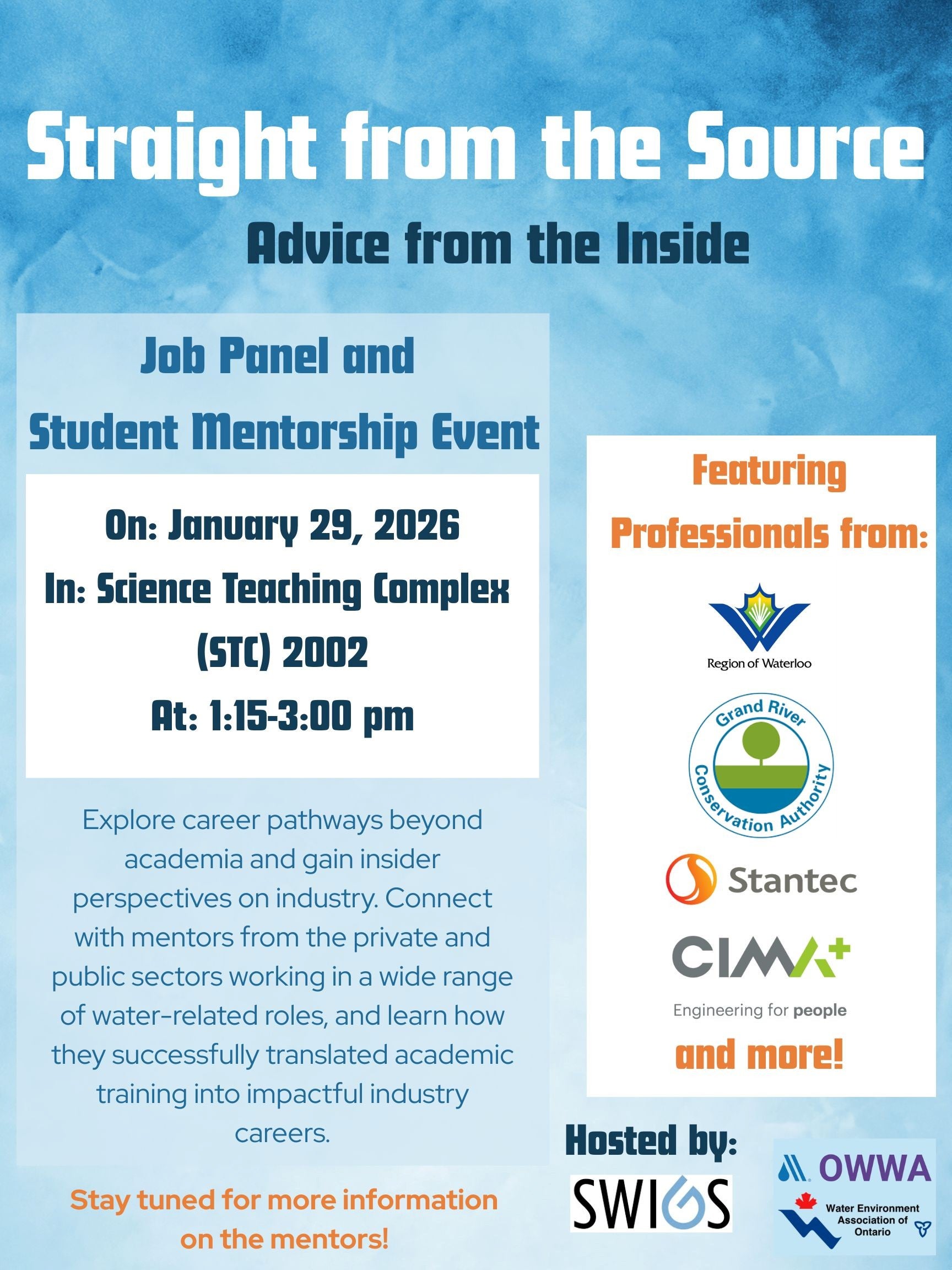Poster for the Jobs Panel event (all details are provided in main event text)
