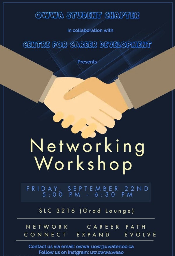 Poster for the 2023 networking workshop