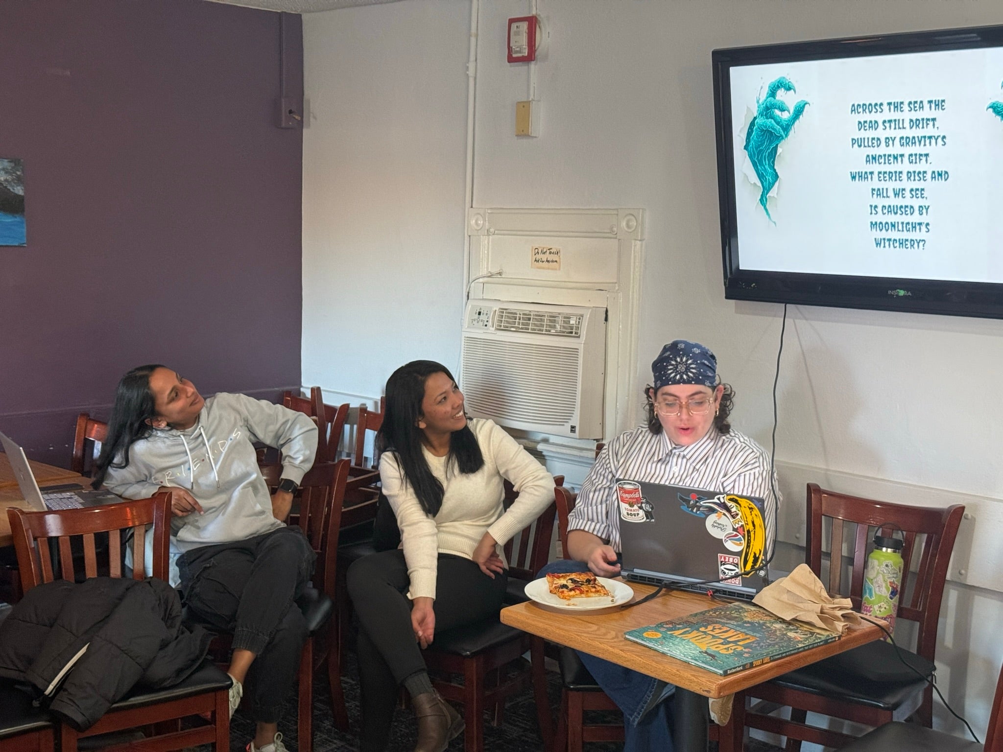 One of the trivia questions is presented by the host