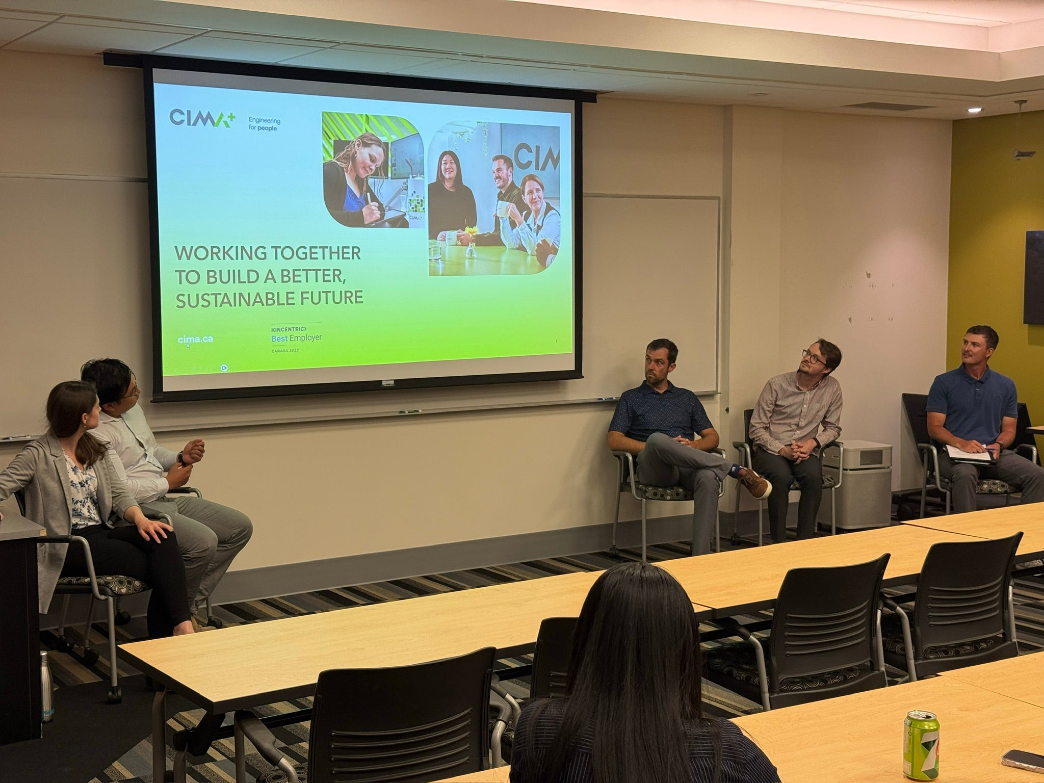 Attendees at the Career Panel & Networking Night with CIMA+