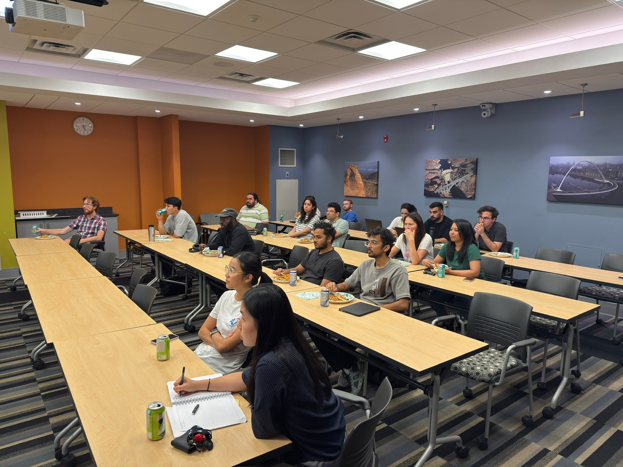 Attendees at the Career Panel & Networking Night with CIMA+