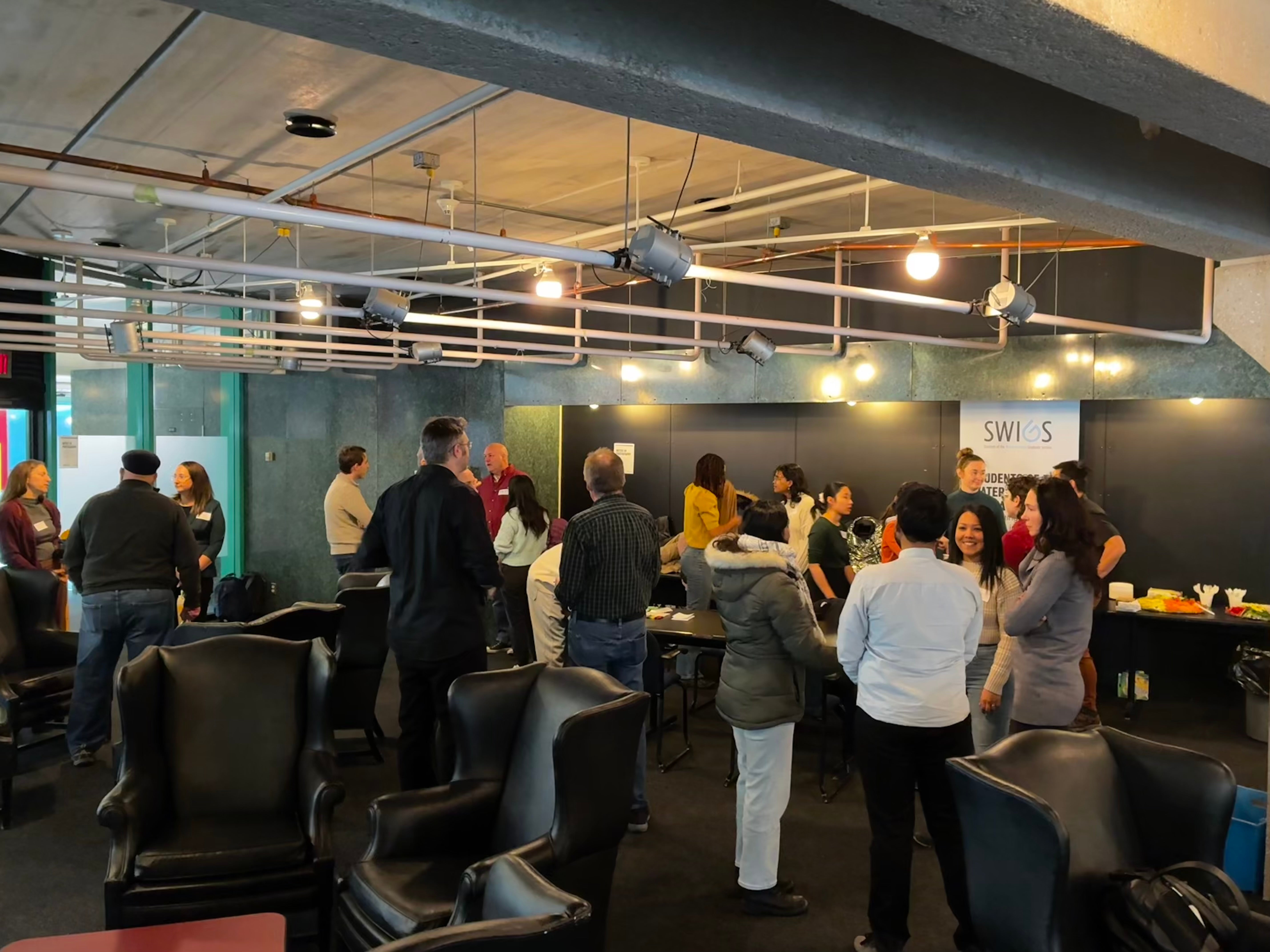 Attendees at the mentorship event