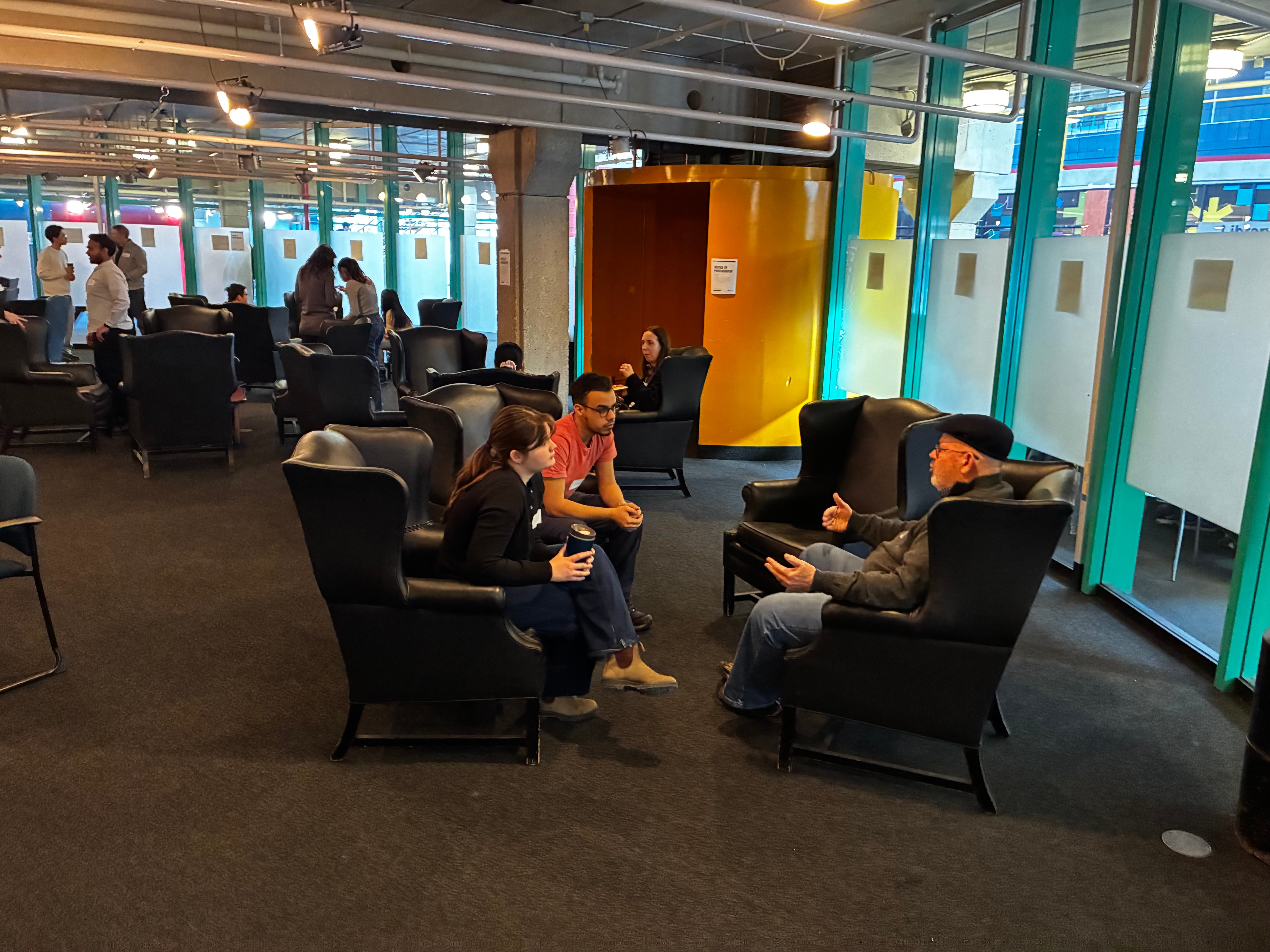 Attendees at the mentorship event