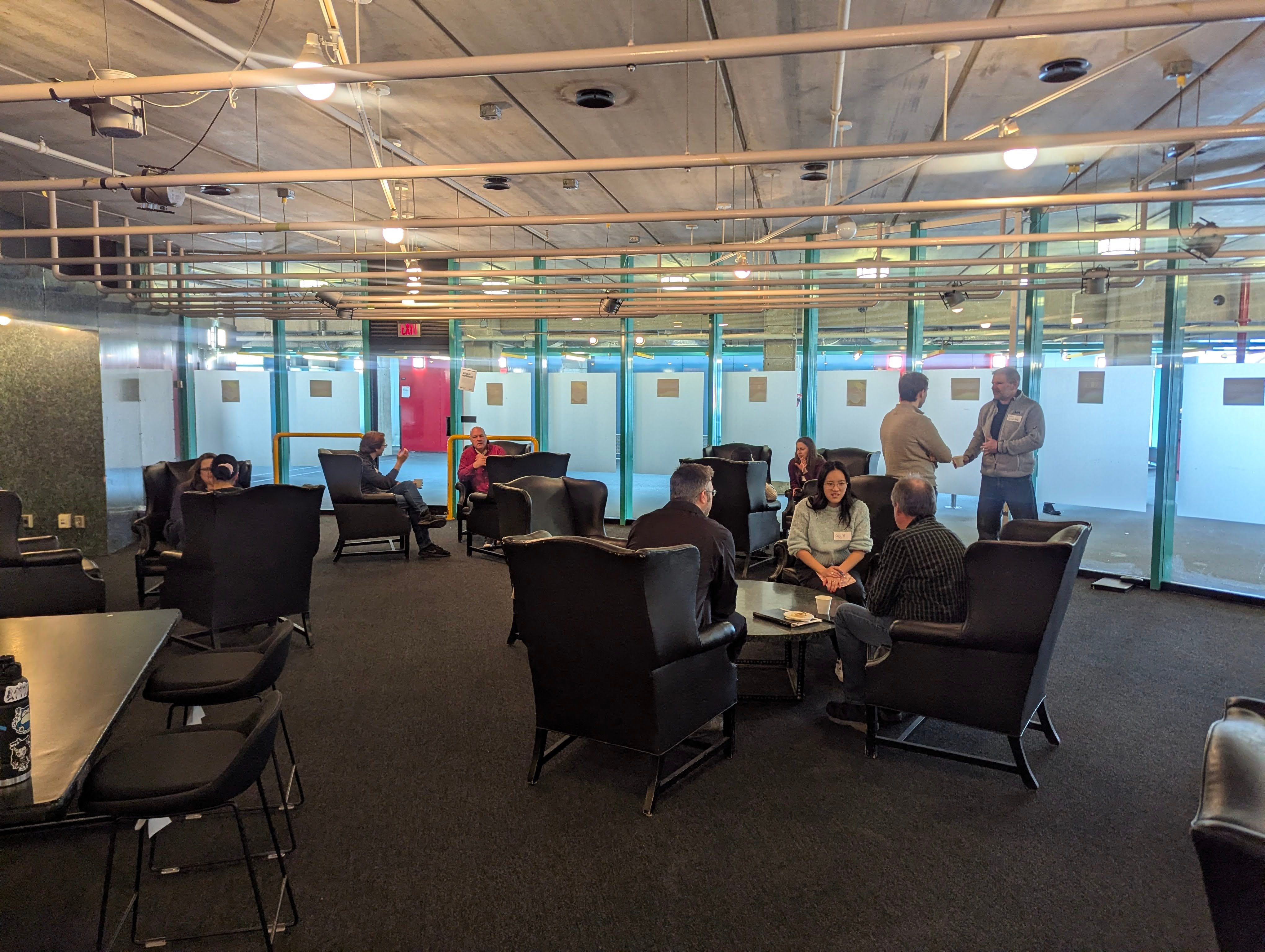 Attendees at the mentorship event