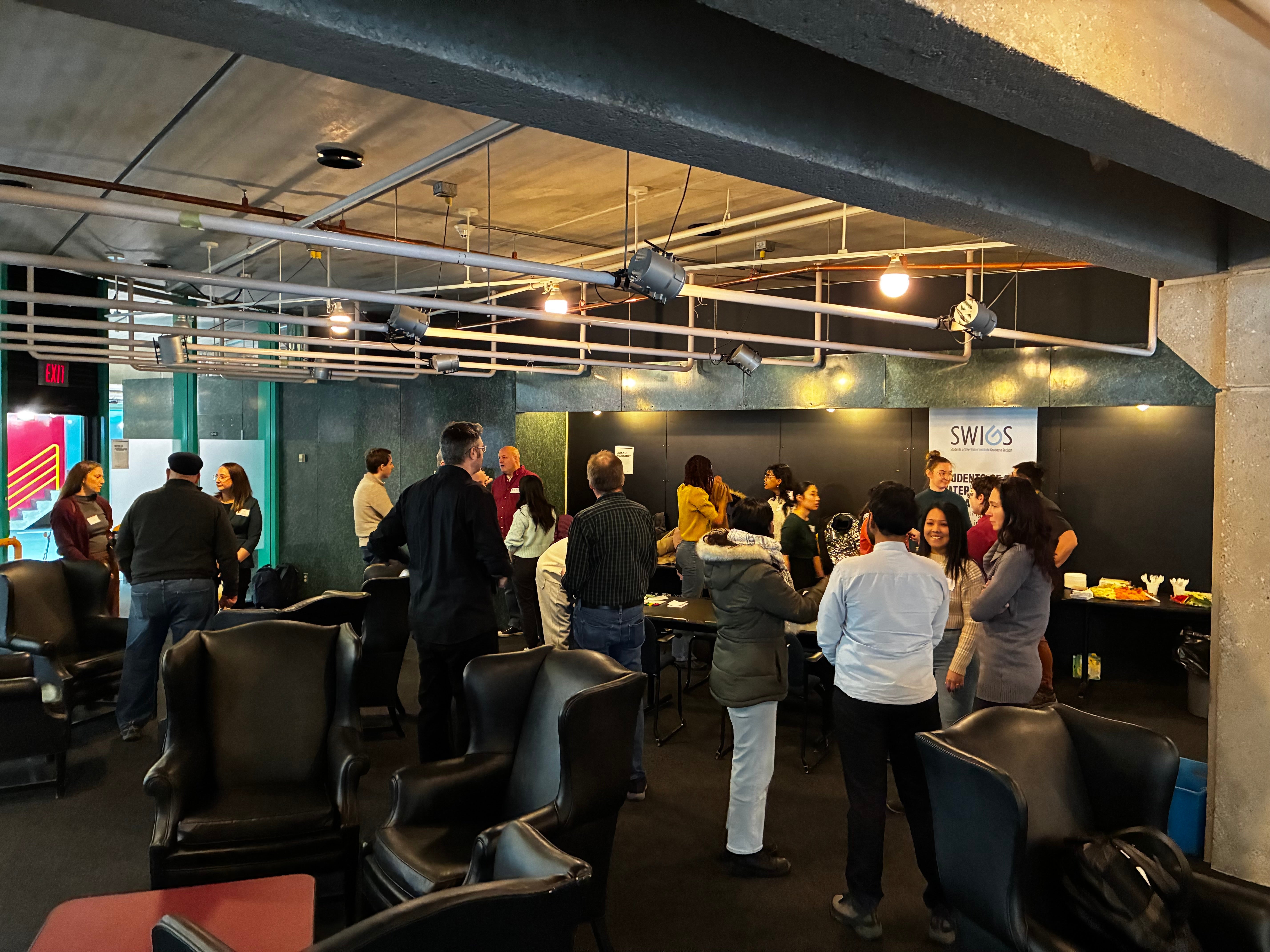 Attendees at the mentorship event