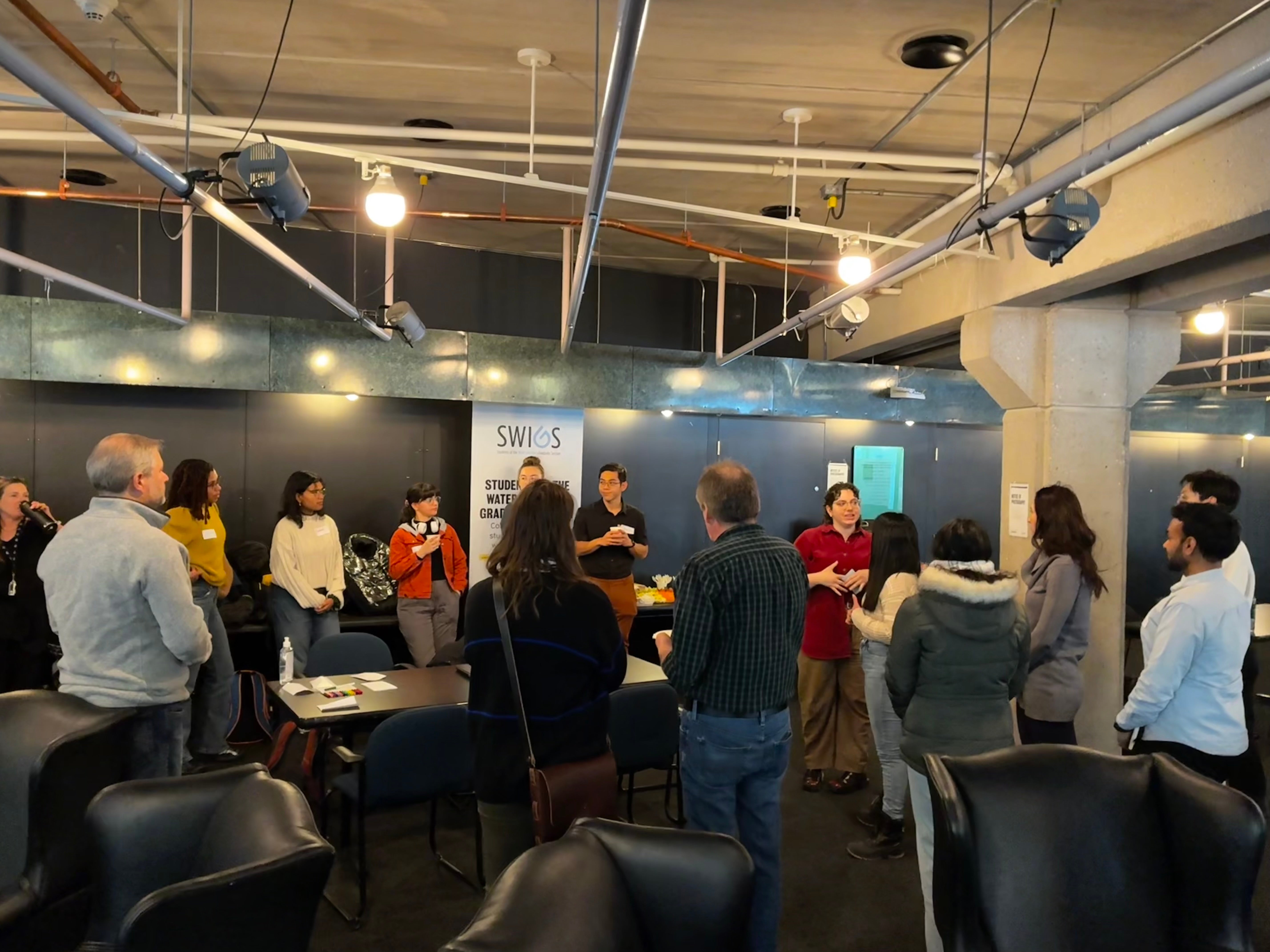 Attendees at the mentorship event