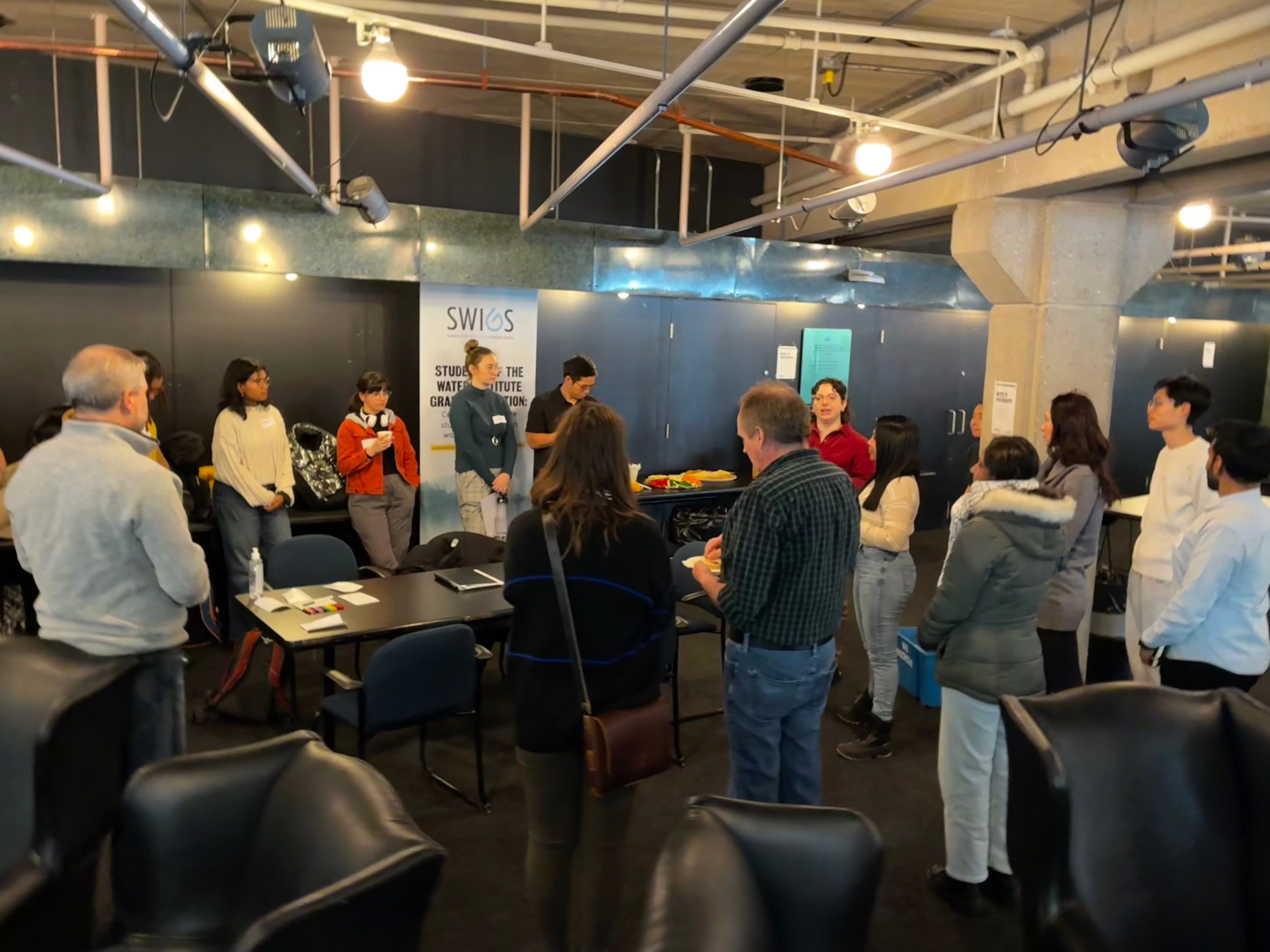 Attendees at the mentorship event