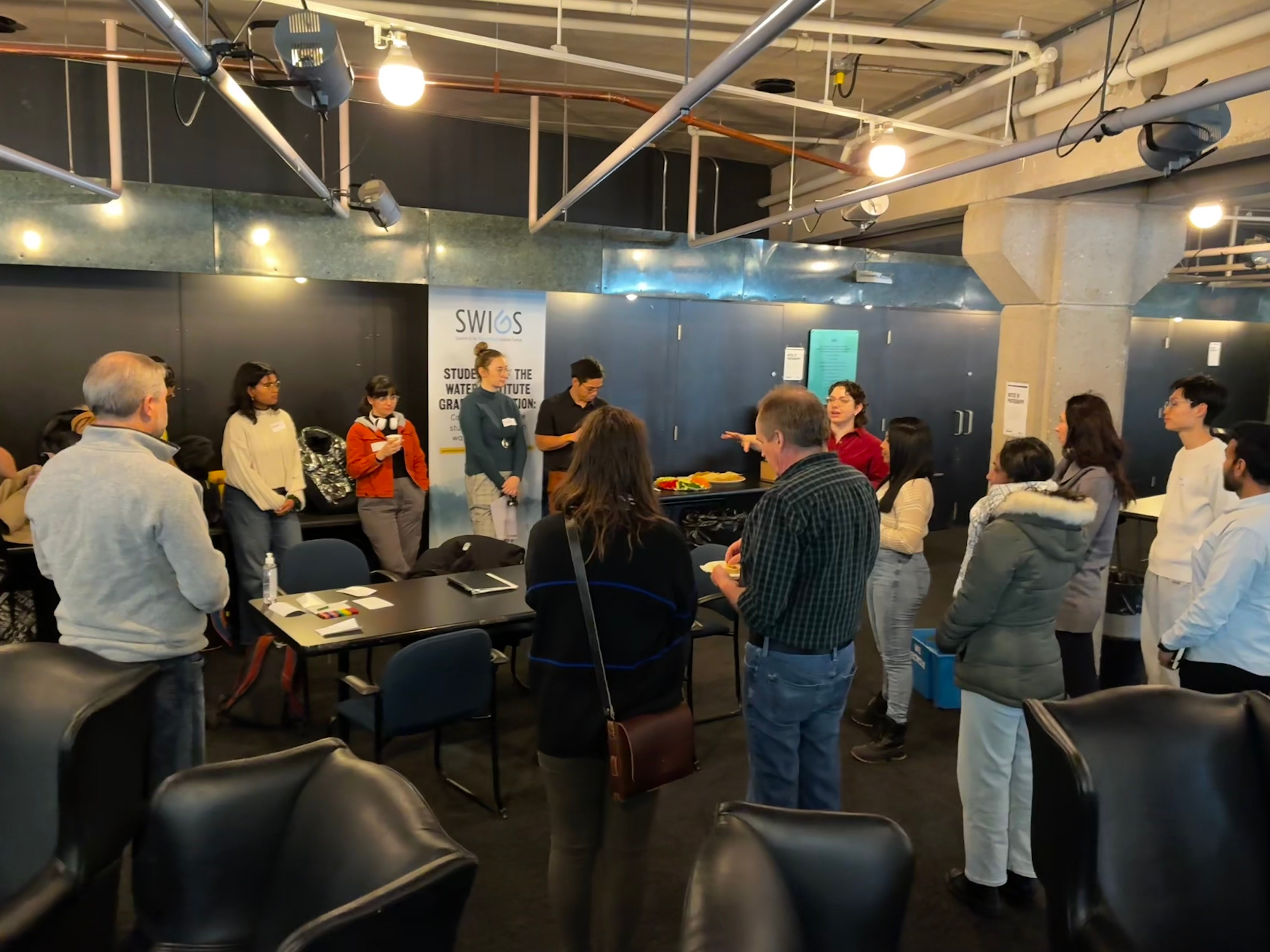 Attendees at the mentorship event