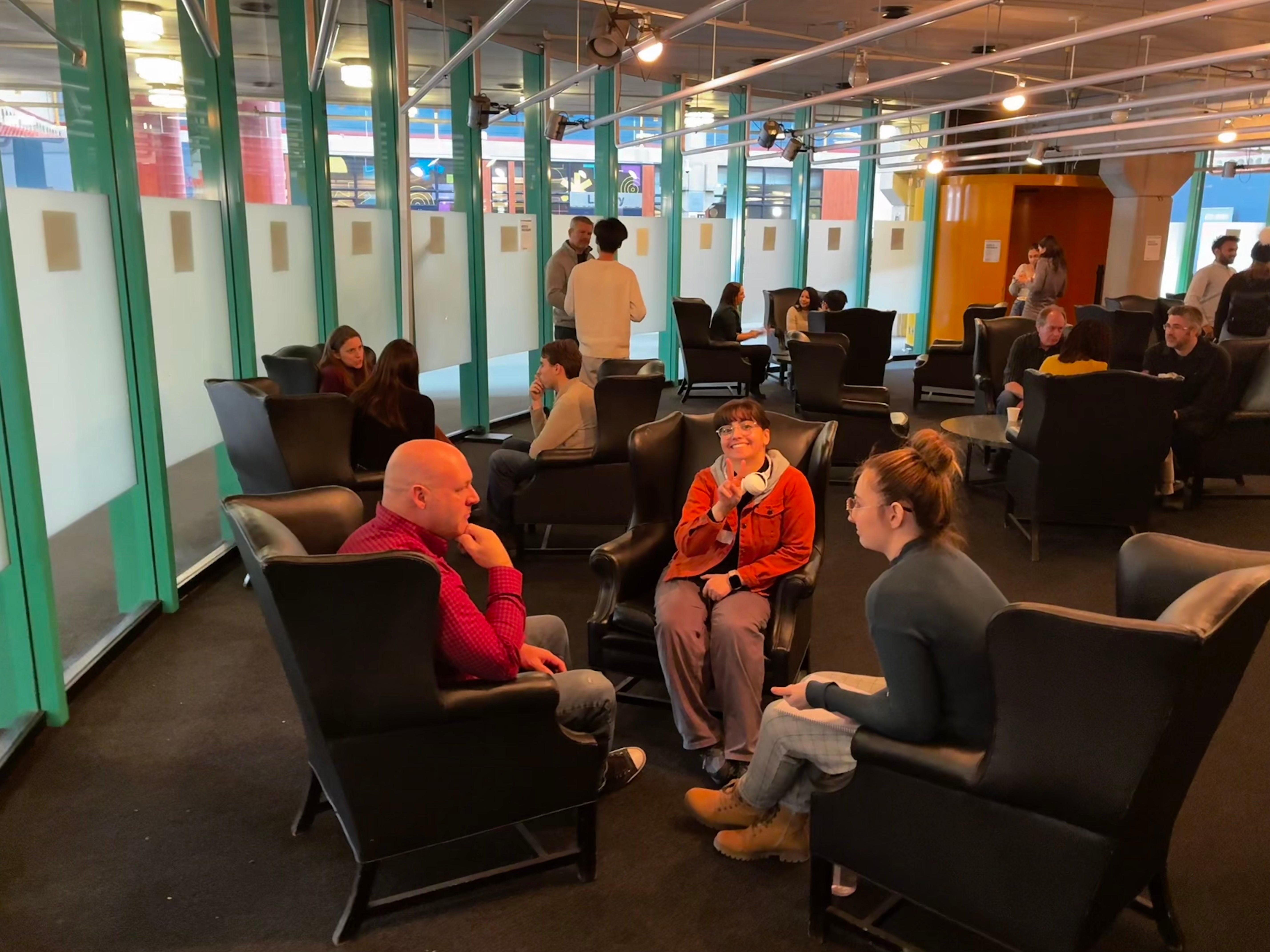 Attendees at the mentorship event