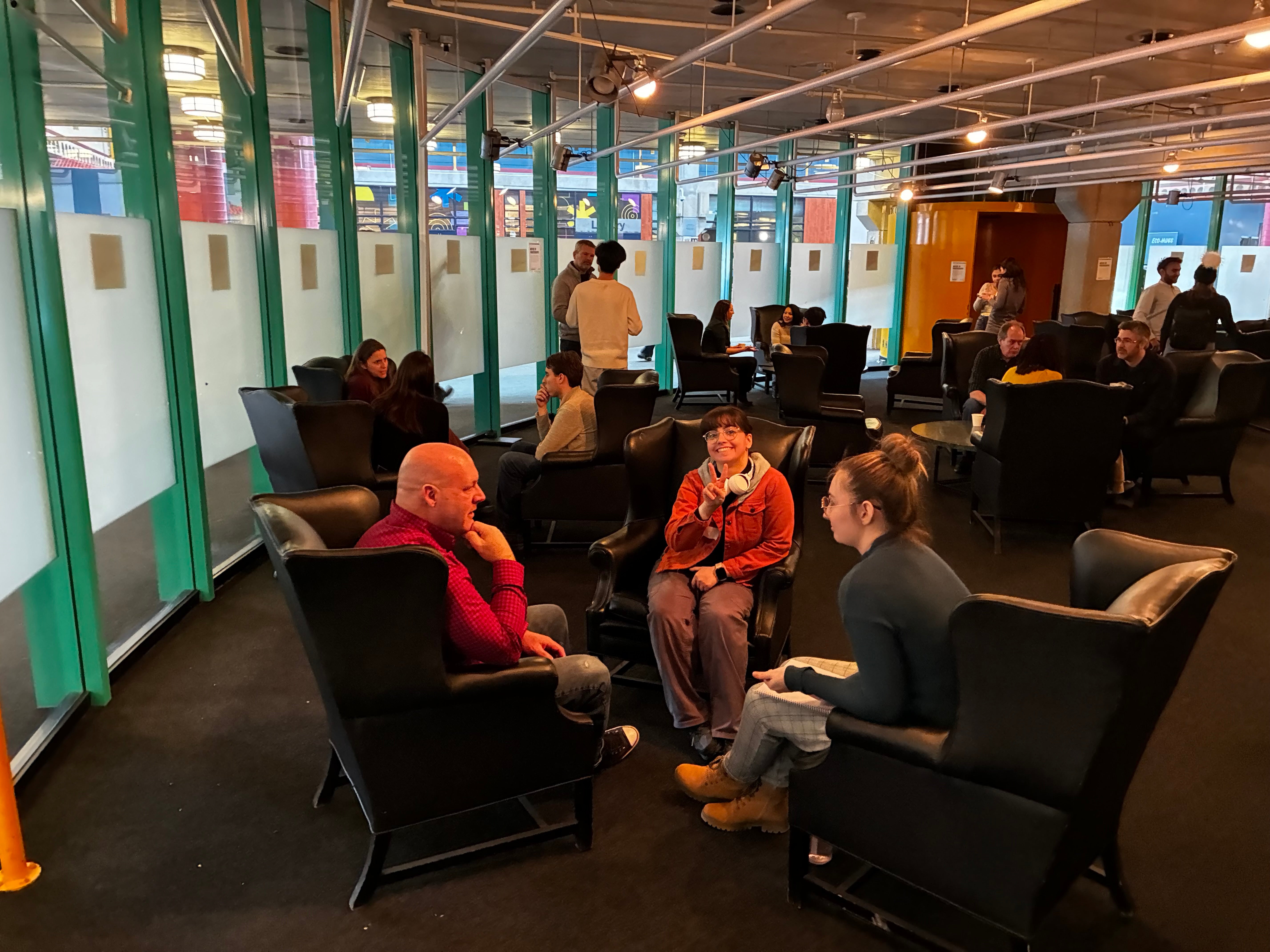 Attendees at the mentorship event