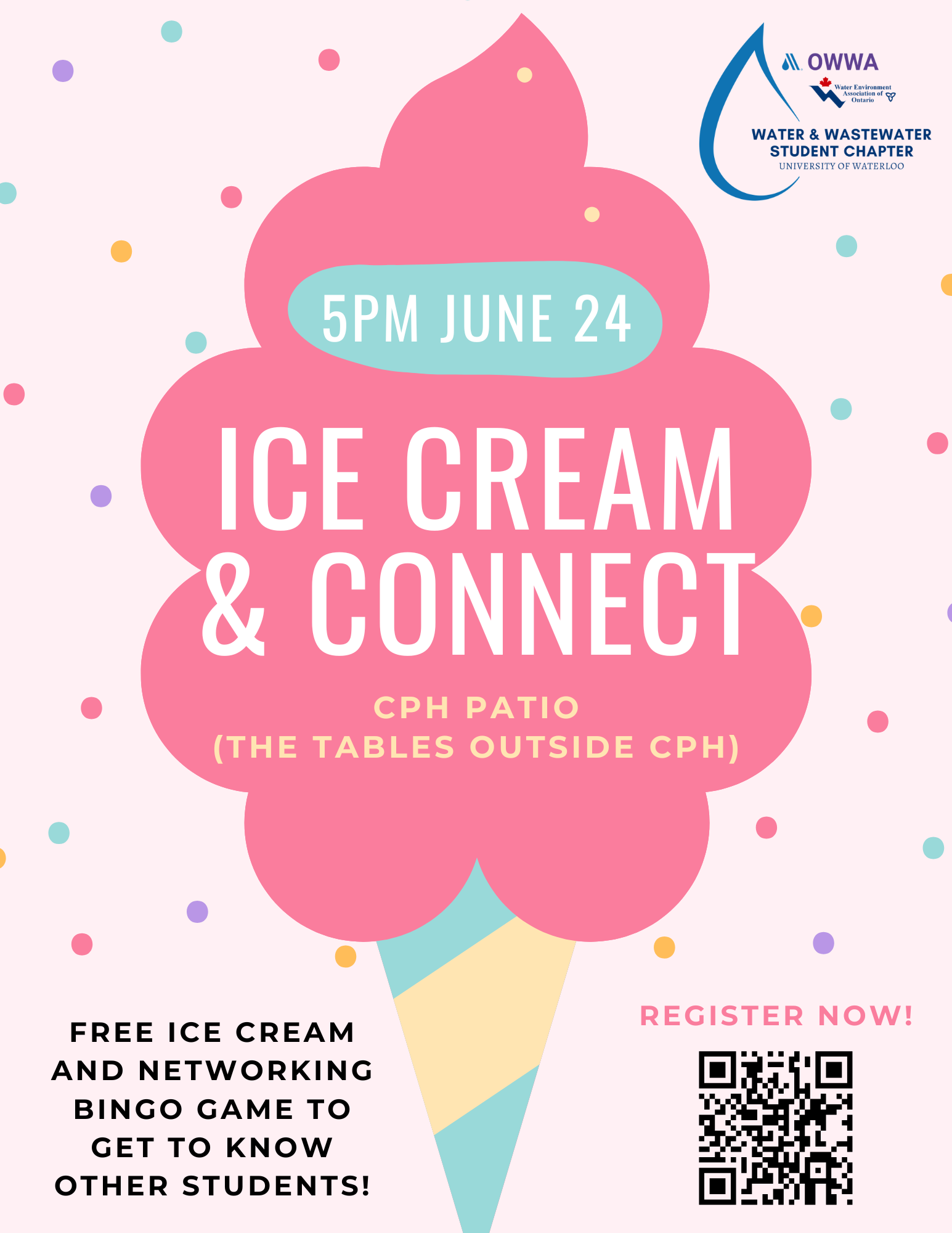 Poster for the Summer 2026 ice cream social