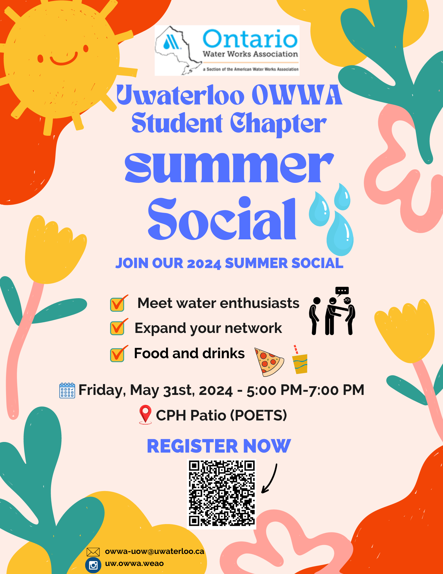 Poster describing details of summer social