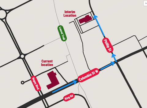 map to interim clinic