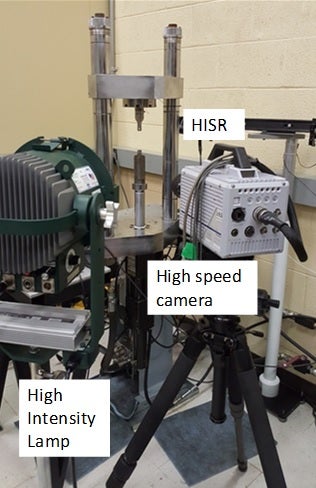 HISR apparatus at the University of Waterloo with a schematic showing the ELDS system