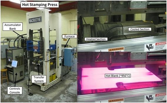 Hot stamping facility at the University of Waterloo