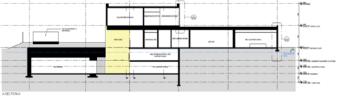 WaterFEL schematic cross section of the building.