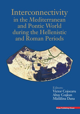 Dark blue front cover of the book titled, "Interconnectivity in the Mediterranean and Pontic World during the Hellenistic and Roman Periods".