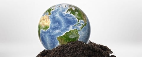 Earth Globe with dirt
