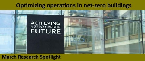 Optimizing operations in net-zero buildings