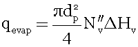 An equation for the Evaporative heat transfer 