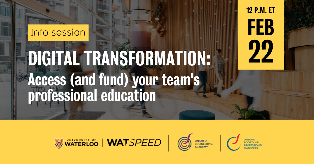 Info session Digital transformation:  Access (and fund) your team's professional education