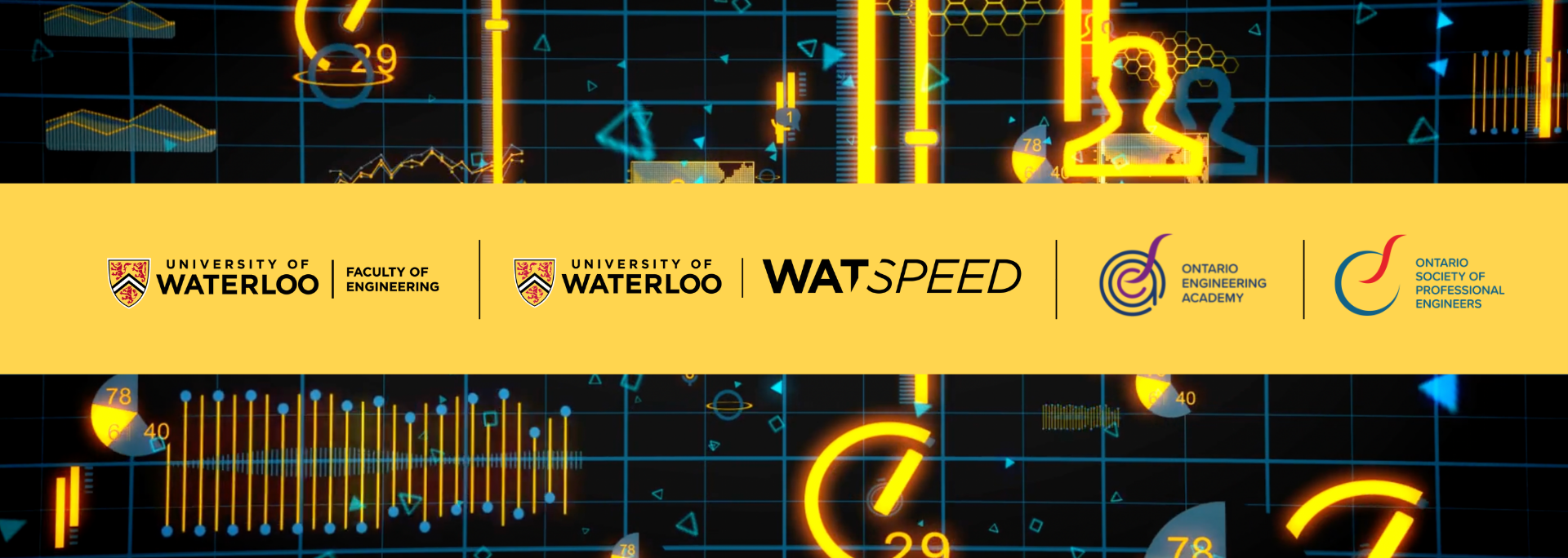 Logos for University of Waterloo, Faculty of Engineering, WatSPEED, OSPE and OEA