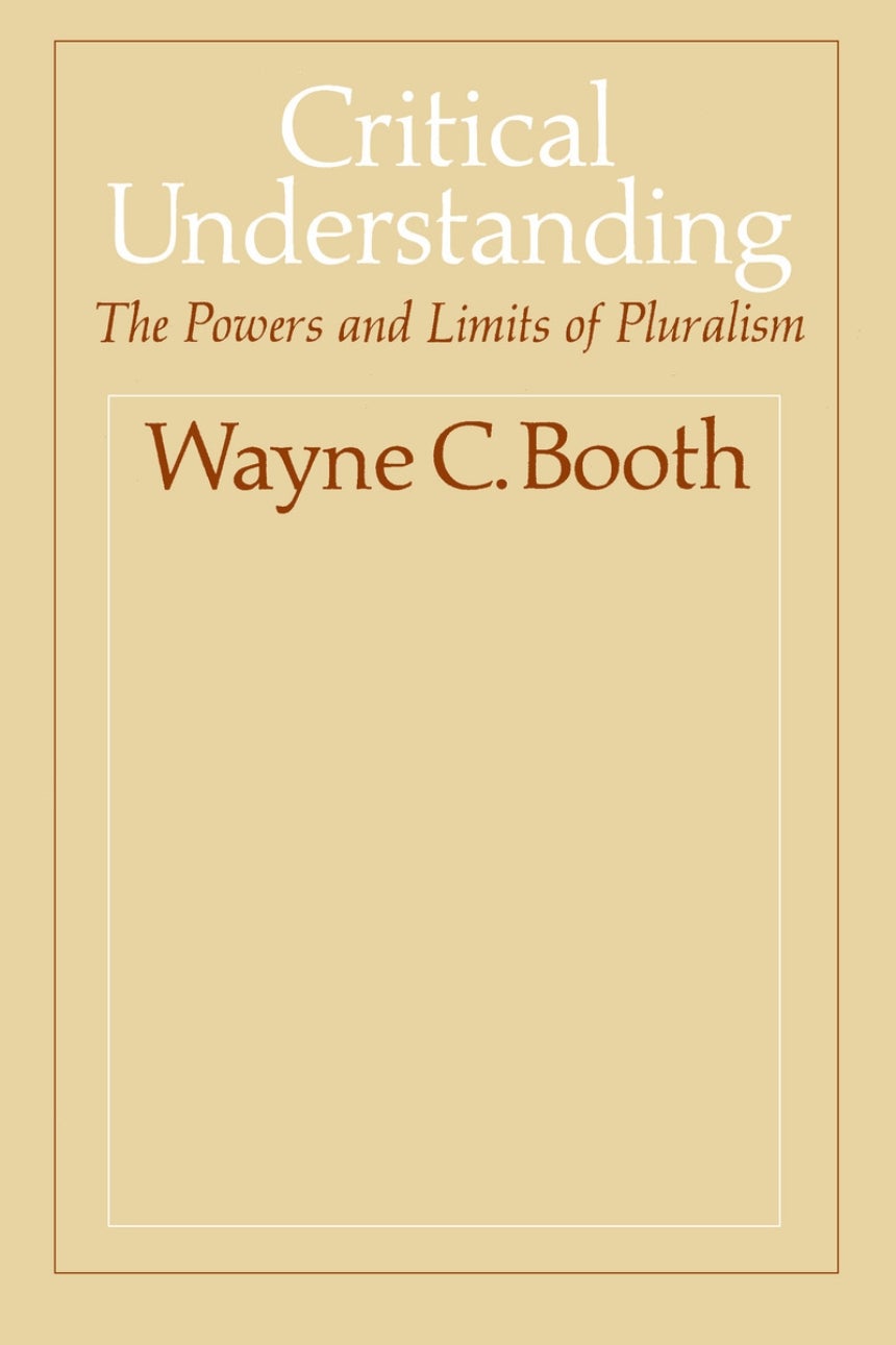 The cover of Critical Understanding featuring white and brown text on a beige background