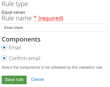 Rule type configuration